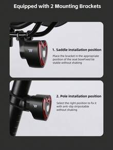 WEST BIKING Smart Bike Tail Light - Heart-Shaped Brake Tail Light Sensing Tail Light For Mountain/Road Bicycles | USB Rechargeable LED Safety Light | Night Riding Light