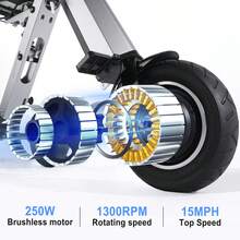 TopMate ES35 3 Wheel Electric Scooter For Adults With 36V7.8Ah Removable - 24km/H - 灰色 - 查看 6