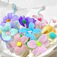 100/500pcs Value Packs Multicolored DIY Pipe Cleaner Projects, Colorful Chenille Stems Pipe Cleaners Craft Supplies+Pom Poms, Blue Fuzzy Wire Craft Supplies For Ocean-Themed DIY Decor And Graduation Gifts, Soft Chenille Stems - Blue - View 10