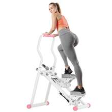 Foldable Stair Stepper For Home Gyms, Vertical Climbing Machine, Foldable Step Climber, Full-Body Workout, Adjustable Handrails/Pedals, 3-Level Incline Adjustment, White - trắng - Xem 7