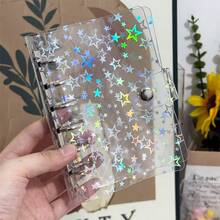 1 bìa đựng tài liệu rời hình ngôi sao trong suốt, đổi màu theo ánh sáng, kích thước A5/A6, dùng làm album ảnh DIY, đựng danh thiếp, bưu thiếp, sổ tay rời. - Nhiều màu - Xem 15