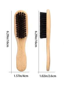 1 Piece Unisex Hair Comb And Beard Brush, Fragrance-Free Professional Hairstyling Brush, Gradient And Clipper Cleaning Comb, Slick Back Smoothing Tool, Thick/Thin Hair Comb, Great For National Day, Bathroom, Scalp Massage, Back To School, Travel Vacation And Daily Life/Christmas/Christmas Decorations/Christmas Gifts - Multicolor - View 2