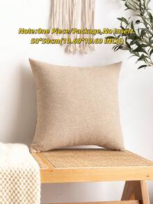 1/2 Piezas Fundas de almohada decorativas de lino sintético beige, estilo granja moderna, funda de almohada rústica con textura tejida, adecuada para sala de estar, dormitorio, coche, cama, silla, cojín de sofá - de color crema - Ver 15