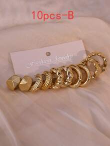 10/20 piezas Conjunto de aretes exagerados de moda y sexy para mujeres, adecuado para bodas, fiestas, vacaciones, regalos y diversas ocasiones