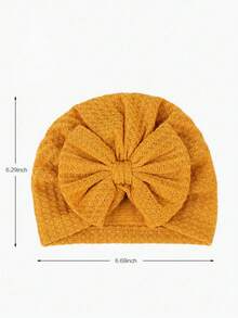 Baby Waffle Hat Foreign Trade Children's Hat Baby Bow Headband Hat Spring And Summer Hat