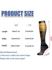 2 Paar Kompressionsstrümpfe für Herren und Damen, geeignet für Outdoor-Sport, Fitness, Laufen, Gymnastik, Golf, Marathon, Basketball, Tennis, Bergsteigen usw. aus gestricktem Rückprall-Gewebe