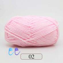 1 Pack 50g Soft Knitting Yarn Set, 5-Ply Commonly Used Crochet Yarn, Suitable For Crocheting Sweaters, Hats, Crafts, Decorations, Approx. 50g/Pc (Random Color Accessories)