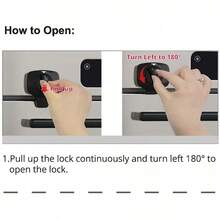 2pcs Child Safety Locks, No Tools Required, Prevent Burns, Suitable For Ovens, Black Oven Locks, Heat-Resistant Material, Easy Installation And Use - Black - View 2