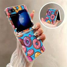 1PC Chocolate Donut Flip Phone Case, Compatible With Galaxy Z Flip7 Case, Flip6, Flip5, 4, 3, And Razr 50, Razr 50 Ultra, Razr 40 Ultra, Razr 60 Ultra Series. It Adopts A Durable Double Protection Design And Is A Suitable Autumn Phone Case As A Halloween Or Christmas Gift. - 無色 - 查看 1