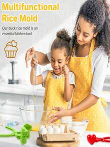 1/2pcs Duck Shaped Rice Mold, DIY Sushi Mold, Animal Shaped Rice Mold, 3D Shaping Tool, Fun Meal And Handmade Craft Tool - Multicolor - View 4