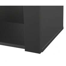 Vitrinenschrank Sideboard mit 3 Glasfächern und LED-Beleuchtung – Moderner Hochschrank Standschrank für Wohnzimmer, Küche & Badezimmer