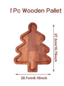 1pc Christmas Wooden Tray, Christmas Tree Shaped Food Tray, Merry Christmas Decorative Trays, Creative DIY Christmas Coloring Decorations,Christmas Party Snack Trays, Afternoon Tea Gathering Tea, Coffee Tray, Christmas Celebration Dessert Tray, Dining Room Table Center Decor, Serving Tray, Kitchen Vegetable & Fruit Tray, Family Food Display Tray, 2026 New Year Decor, Party Favors - Retro Christmas Tree - View 5