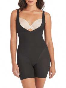 Womens Body Shaper, Wear-Your-Own-Bra Firm Control Shapewear, Open-Bust Shaper - 黑色 - 查看 11