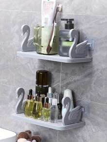 2件套壁挂式浴室收纳架，浴室洗发水和化妆品整理架，浴室置物架，浴室悬挂式收纳架，洗发水和沐浴露架，浴室配件 - 多色 - 查看 6