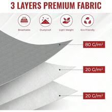 , bolsa de almacenamiento de ropa, X piezas organizador de clset, con asas reforzadas, bolsas de tela resistentes con ventana transparente gris oscuro, paquete de 2 - 84 L cada - Pack of 2 - 84L each + Gris oscuro - Ver 4