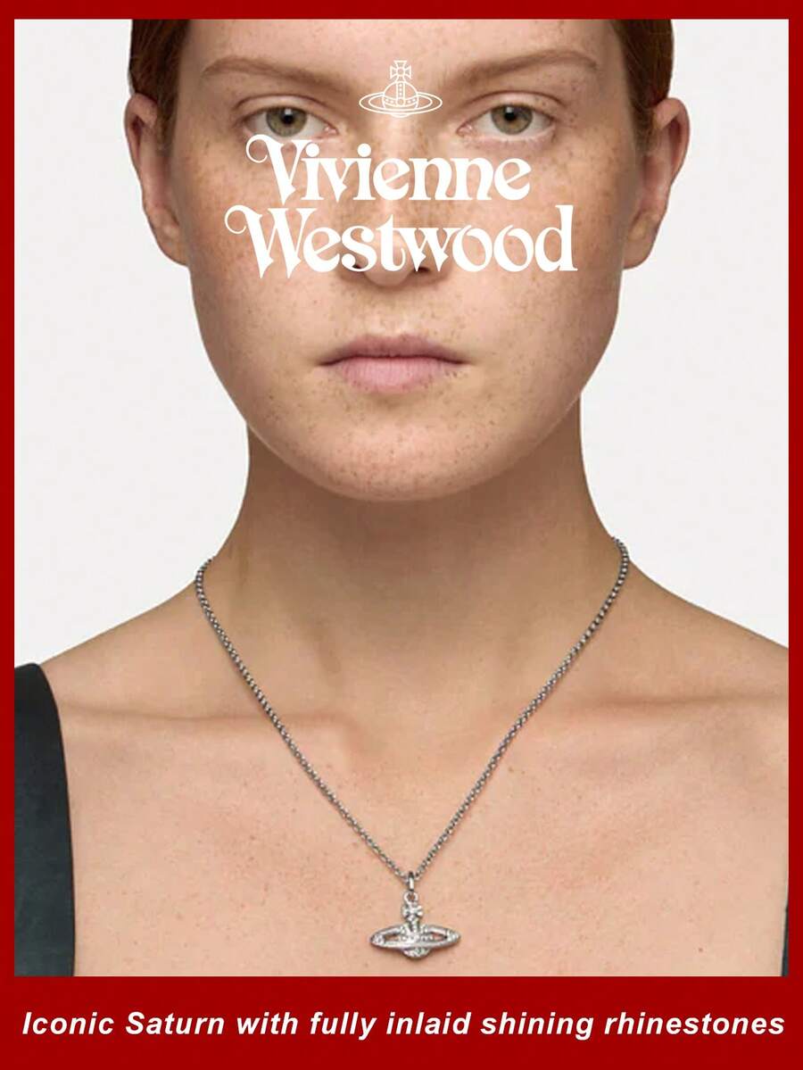 Vivienne Westwood Mini Bas Relief Pendant Necklace - Rose Gold - View 1