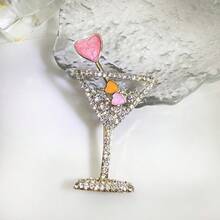 1PC Modna Zabawna Słodka Broszka Do Kubka Do Wina Nadaje Się Do Odzieży Damskiej Tylne Opakowanie Szpilki Dekoracyjna Biżuteria Prezenty Noworoczne - Wielokolorowe - Zobacz 14