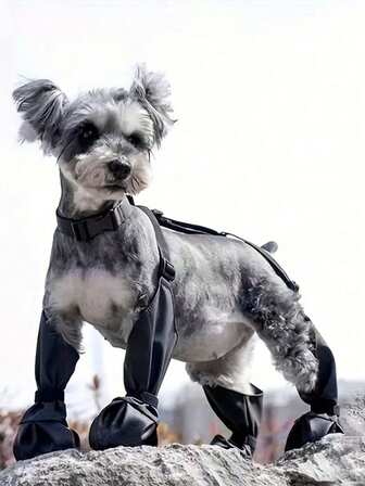 1 par vattentäta hundstövlar, vattentäta och smutsavvisande, inte för husdjur, hundregnstövlar med justerbara remmar - utomhushundskor lämpliga för små till extra stora raser