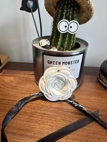 5pcs Camellia Solid Fragrance Sachets, Suitable For Hanging In Closets, Drawers, Cars, Bathrooms, Bedrooms, Long-Lasting Scent With Essential Oils, Perfect Gift For Family And Friends, Suitable For Travel, Birthday, Valentine's Day Or Mother's Day - White peach - View 5