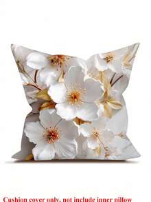 1PC 3D Flower Patterns Throw Pillow Covers,Decorative Pillows Case,Flora Cushion Cover For Home Couch Sofa Car Without Insert - Purple - View 16