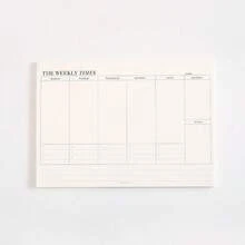 1/2 piezas Planificador mensual/semanal minimalista y fresco con hojas desprendibles en tamaño B5, agenda de trabajo/estudio, libreta de notas, esencial para volver a la escuela, cuaderno de notas de estudio estético y práctico