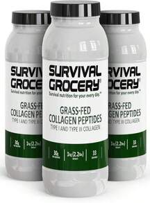 Survival Grocery? Collagen Peptides Powder – Grass Fed Hydrolyzed Collagen Protein Supplement, Types I &Amp; III, Unflavored, Gluten Free, Keto Friendly, Non-GMO, Dairy Free, 1kg, 1 Jug - Flavor NameD - 查看 1