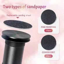 Electric Foot Callus Remover For Women - 1200rpm Electric Foot File Callus Remover With Anti-Slip Stripes, 60pcs Sandpaper Discs Adjustable Speed Foot Sander For Dead Skin Womens(Black),Professional Aluminum Foot File Adjustable Pedicure Tool For Dead Skin At Home - US A Type Plug(110-127V) - View 4