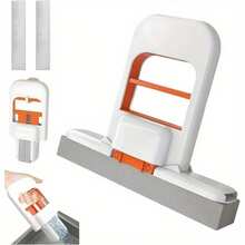 Upgraded Mini Handheld Slouchy Mop, Home Kitchen Bathroom Water & Grease Cleaning Mop, Hands-Free Sponge Mop, Foldable & Storable