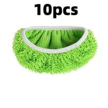 1/3/4/5 Piezas de Almohadillas de Trapeador Reutilizables Empacadas en Piso, Almohadillas de Trapeador de Microfibra de Chenilla Lavables, Almohadillas de Trapeador de Doble Propósito Seco y Húmedo (Verde). Debido al equipo de visualización y fotografía, puede haber ligeras diferencias de color