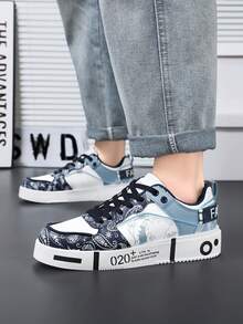 Teenagers' Casual Sneakers, Low-Top Skateboard Shoes, Lightweight Non-Slip Thick Sole Sports Shoes For Youth