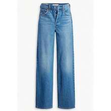 Levi's Ribcage Jeans Women 26 Dance Around Denim Full Length Straight Leg DDR147 - 藍色 - 查看 5