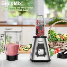 BioloMix 1300W Blender with 1.5L Glass Jar, 600ml Plastic Bottle, Two Speeds & Pulse Function - Tipo de Enchufe A USA (110-127V) - Ver 6