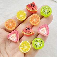 10/20/30 件鲜艳的 3D 水果系列饰品 - 草莓、西瓜、柠檬、树脂装饰套装 - 非常适合 DIY 工艺品、发饰、珠宝制作、剪贴簿、婚礼装饰 - 随机搭配 - 彩色 - 查看 6