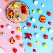 6/25/28/66/70pcs 3D , Doctor, Firefighter Silicone Beads - 15mm Round, 14mm Hexagon And 12mm Spacer Beads, For DIY Keychains, Lanyards, Pens, Focal Beads And Accessories - Colorful Fun Character Beads With Fire Truck, Car, Badge Designs, Firefighter Accessories, Keychain Supplies, Fun Designs, Durable Beads, Pendant Beads, Jewelry Making Supplies - 3D Career Series - View 6