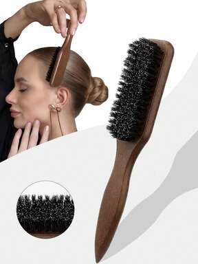 1pc Unisex Hair Comb/Beard Brush, Fragrance-Free Professional Hair Styling Comb, Gradient Comb And Haircut Cleaning Brush, Smooth Grooming Tool, Thick/Thin Hair Brush, Suitable For National Day, Bathroom, Scalp Massage, Back To School, Travel & Holiday, Daily Life, Valentine's Day