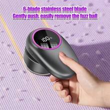 Quitapelusas recargable portátil con cepillo de limpieza, quitapelusas de tela eficaz para ropa, muebles y alfombras, elimina bolas de pelusa, Tipo-C