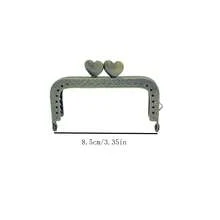 8.5cm/10.5cm/12.5cm Bronze Heart-Shaped Clasp Wallet Hardware Frame - Bronze - View 8