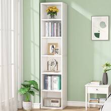 LITTLE TREE 70.9 Inch Tall Narrow Bookcase, Modern White Corner Bookcase With Storage, 6 Tier Cube Display Shelves For Home Office (1) - 白色 - 查看 3