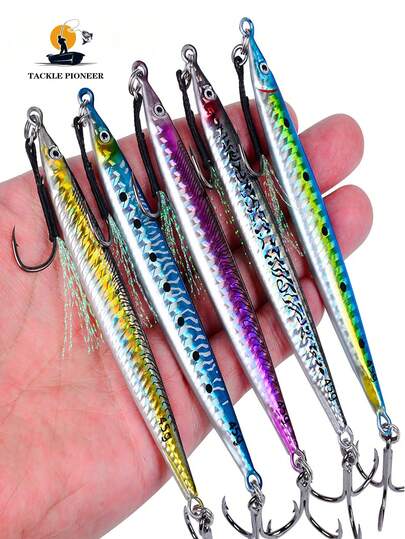 Mồi câu cá nước mặn TACKLEPIONEER 1 cái chịu lực cao - Có lưỡi câu ba ngạnh, thích hợp cho câu rê nhanh/chậm, câu rê dọc, câu ném mồi - Tuyệt vời để câu cá ngừ, cá thu, cá bonito - Màu xanh dương, mồi câu phản quang, lớp phủ sáng bóng, món quà lý tưởng cho Ngày của Cha, Giáng sinh