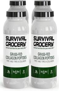 Survival Grocery? Collagen Peptides Powder – Grass Fed Hydrolyzed Collagen Protein Supplement, Types I &Amp; III, Unflavored, Gluten Free, Keto Friendly, Non-GMO, Dairy Free, 1kg, 1 Jug - Flavor NameC - 查看 1