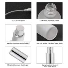 2 Pieces 100 Ml Frosted Glass Empty Spray Bottle, Perfume Atomizer - Silver - View 5