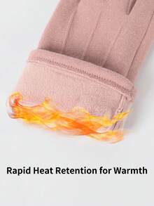 Women's Gloves: Warm Lining, Suitable For Winter Use, Windproof And Cold-Proof, Support Touchscreen Operation, Available In Gray, Black And Coffee Colors, One Size - Multicolor - View 2