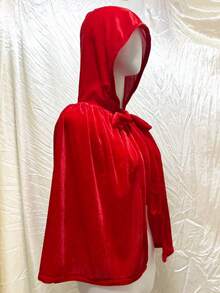 1 件宴会礼服披肩，单身派对万圣节女士服装，角色扮演连帽斗篷，45 厘米短披肩，狂欢节圣诞派对角色扮演小红帽女巫和鬼魂 - 彩色 - 查看 9