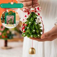 1 pièce Décoration de Noël à suspendre, bâton torsadé fait main DIY pour sapin de Noël, décoration de porte, carillon éolien, décoration de voiture, petit cadeau de Noël