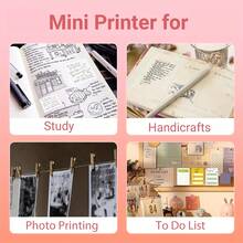 2/4 role de hârtie termică transparentă autoadezivă, potrivită pentru mini imprimantă portabilă, hârtie termică lucioasă, 57 mm x 2,5 m, etichete termice, potrivită pentru majoritatea imprimantelor de buzunar