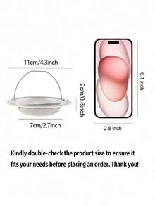 3/1 件不锈钢水槽过滤器、厨房水槽排水过滤器、浴室排水过滤器、地漏过滤器、防堵塞过滤器、马桶堵塞和防虫盖、厨房水槽过滤器、防虫盖、食物收集器、毛发收集器、带网的食物和碎屑堵塞预防过滤器，适用于淋浴、浴室、洗衣房 - 彩色 - 查看 8