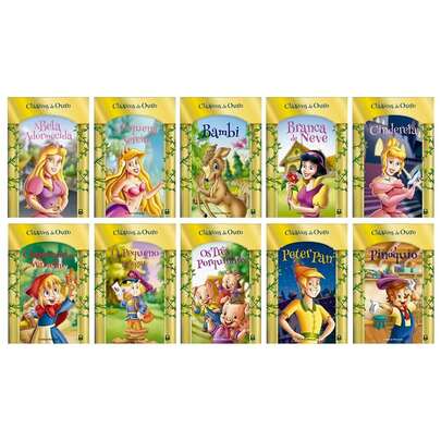 Kit com 10 livros infantis classicos de ouro