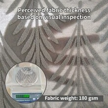 1 tấm bọc đầu giường, họa tiết lá, dệt jacquard, độ đàn hồi cao, chống bẩn, mềm mại và thân thiện với da, tấm bảo vệ đầu giường phòng ngủ, phù hợp với kích thước đầu giường 1,2M/1,5M/1,8M/2,0M/2,2M - Màu xám đen - Xem 3