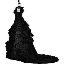 Women's Gothic Victorian Bustle Wedding Gown Renaissance Vintage Evening Long Dress Steampunk Ball Gowns - 最初的 - 查看 4
