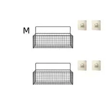 1/2pcs Wall-Mounted Bathroom Storage Rack, No-Hole Bathroom Shelf, Shower Caddy Organizer With Hooks, For Vanity Wall Mount Storage, Bathroom Decor & Accessories, Practical Shelf